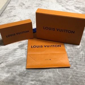Louis Vuitton boxes and bag